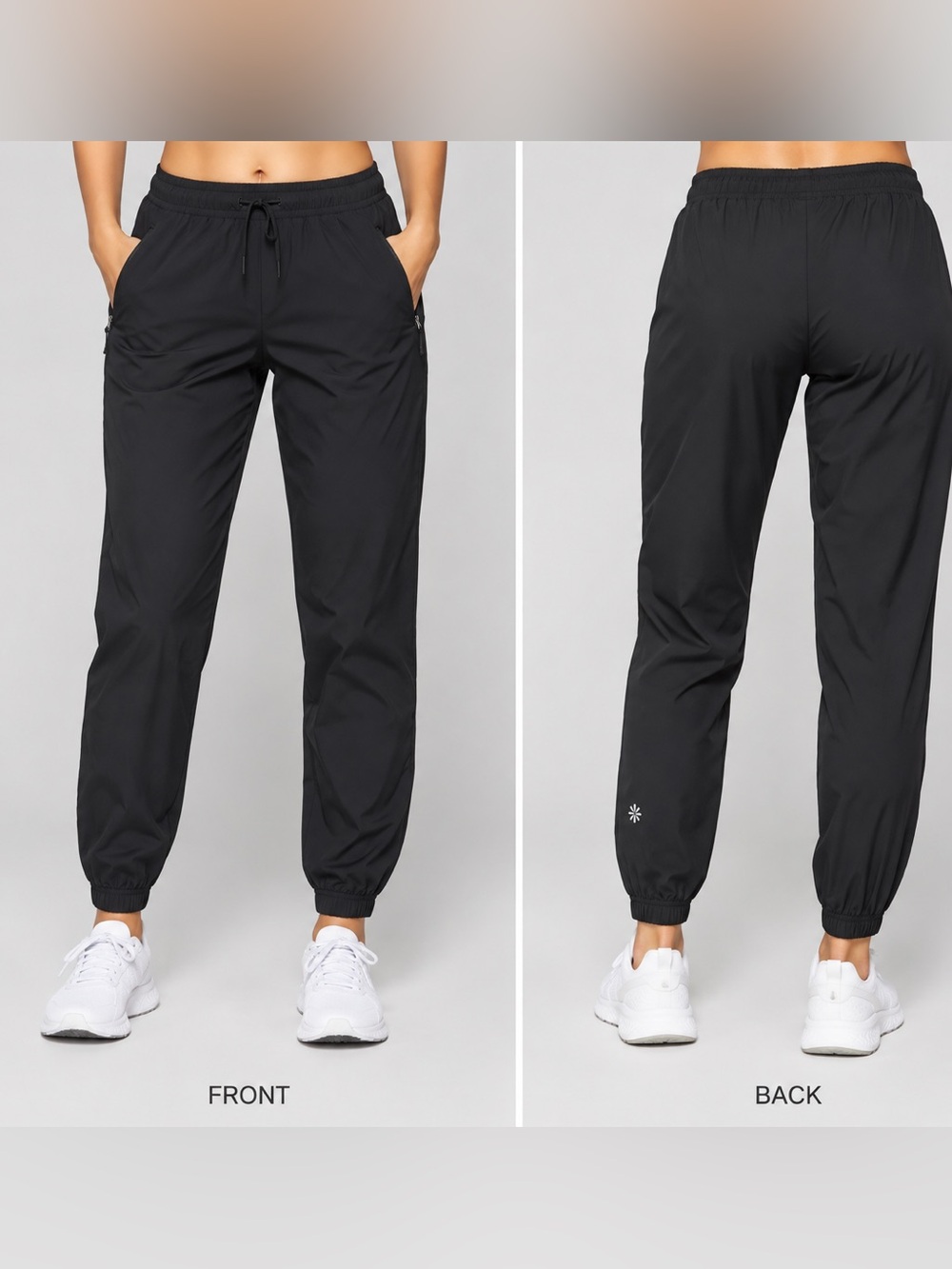 Athleta Black Women’s  Jogger Pants with Drawstring Waist